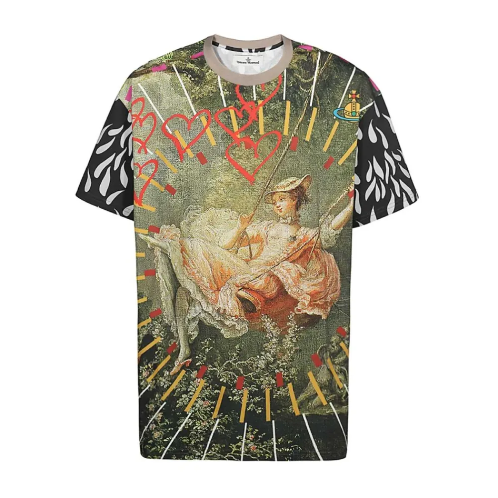 T-Shirts^Vivienne Westwood Trykt bomulds T-shirt Multifarvet