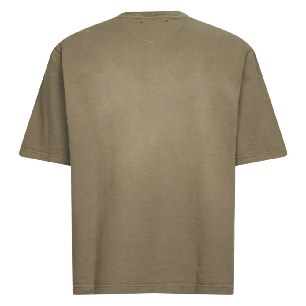 T-Shirts^Golden Goose T-shirt i bomuldsjersey med broderet logo Beige