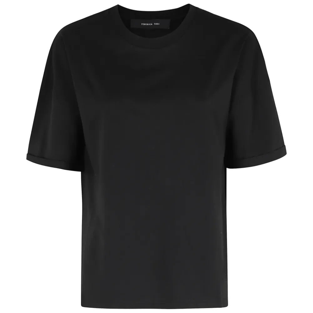 T-Shirts^Federica Tosi T-Shirt Jersey Sort