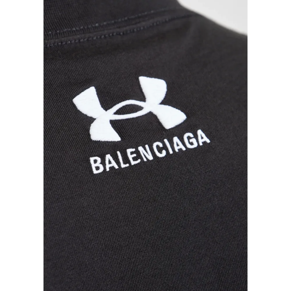T-Shirts<Balenciaga T-shirt med broderet logo Sort