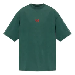 T-Shirts<Balenciaga T-shirt med broderet logo Grøn