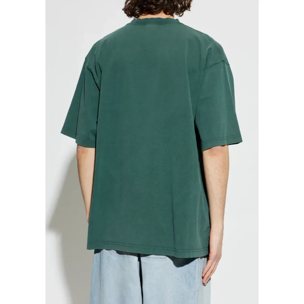 T-Shirts<Balenciaga T-shirt med broderet logo Grøn
