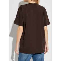 T-Shirts<ROTATE Birger Christensen T-shirt med broderet logo Brun