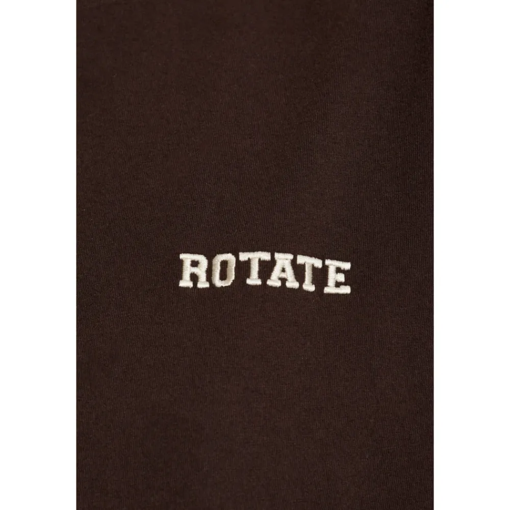 T-Shirts<ROTATE Birger Christensen T-shirt med broderet logo Brun