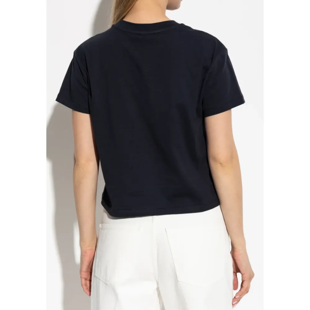 T-Shirts^A.P.C. T-shirt med broderet logo Sort