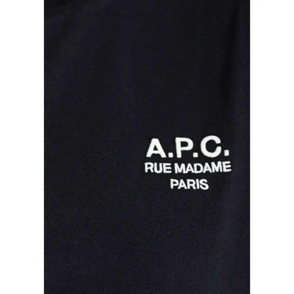 T-Shirts^A.P.C. T-shirt med broderet logo Sort