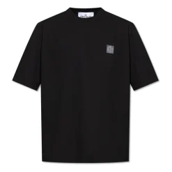 T-Shirts<Stone Island T-shirt med logo Sort