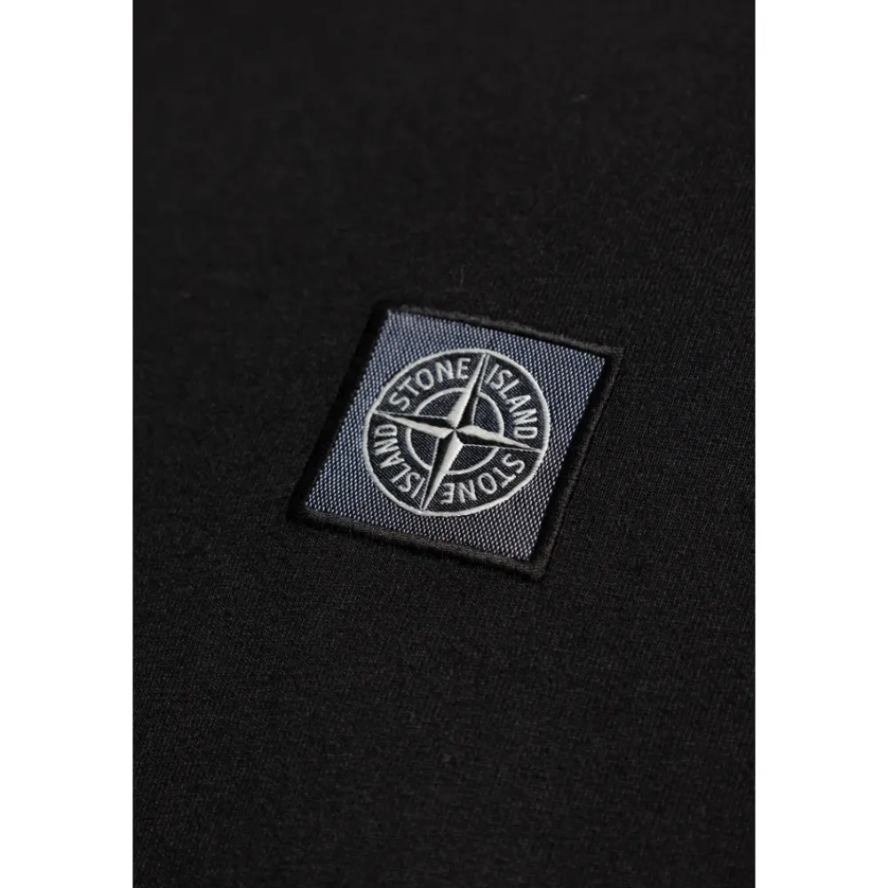 T-Shirts<Stone Island T-shirt med logo Sort