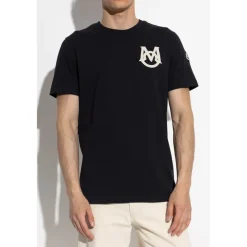 T-Shirts^Moncler T-shirt med logo Blå