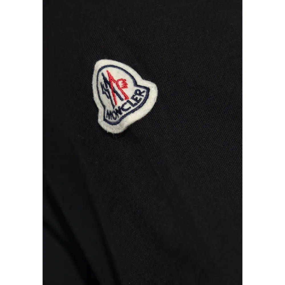 T-Shirts^Moncler T-shirt med logo Blå