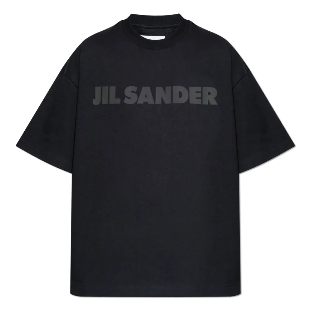 T-Shirts^Jil Sander T-shirt med logo Sort