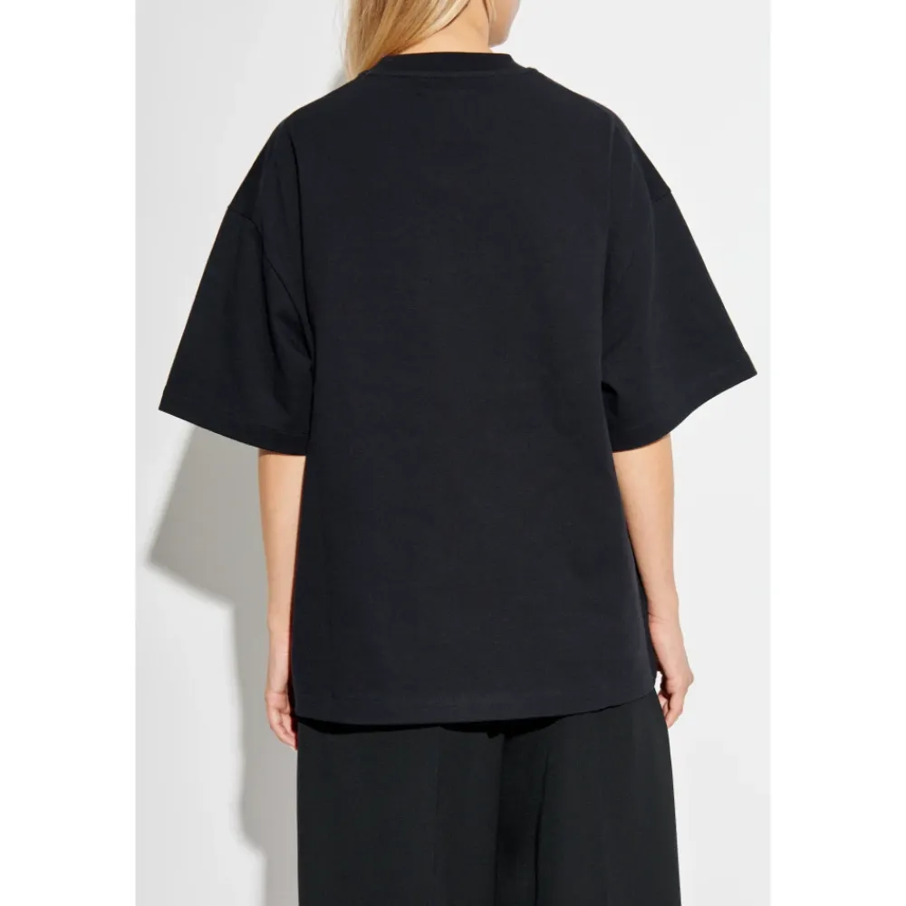 T-Shirts^Jil Sander T-shirt med logo Sort
