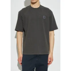 T-Shirts^Stone Island T-shirt med logo Grå