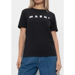 T-Shirts^Marni T-shirt med logo Sort