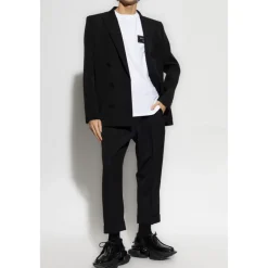 T-Shirts<Balmain T-shirt med logo patch Hvid
