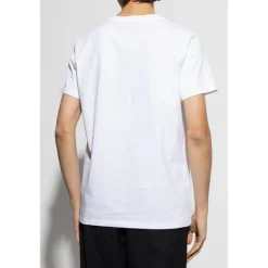 T-Shirts<Balmain T-shirt med logo patch Hvid