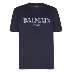 T-Shirts^Balmain T-shirt med Paris-print Blå