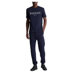 T-Shirts^Balmain T-shirt med Paris-print Blå