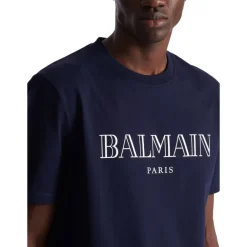T-Shirts^Balmain T-shirt med Paris-print Blå