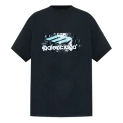T-Shirts<Balenciaga T-shirt med print Sort