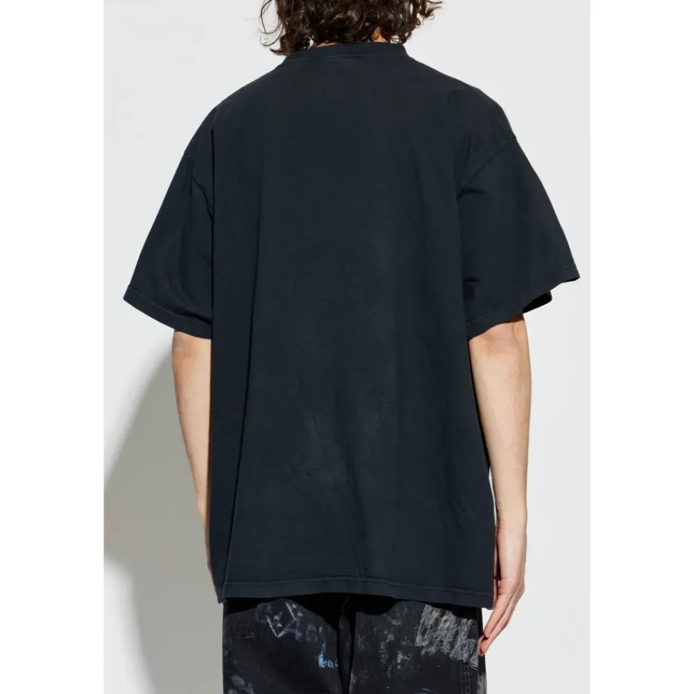 T-Shirts<Balenciaga T-shirt med print Sort