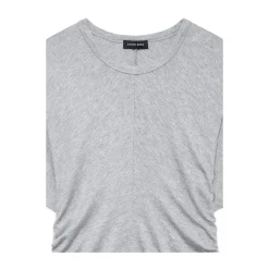 T-Shirts^Anine Bing T-shirt med rynket side Grå