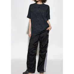 T-Shirts^Adidas Originals T-shirt med skinnende applikationer Sort