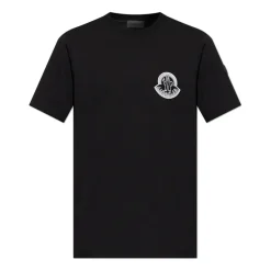 T-Shirts^Moncler T-shirt med trykt logo Sort