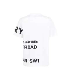T-Shirts<Burberry T-shirt Oversize Logo Relief Hvid