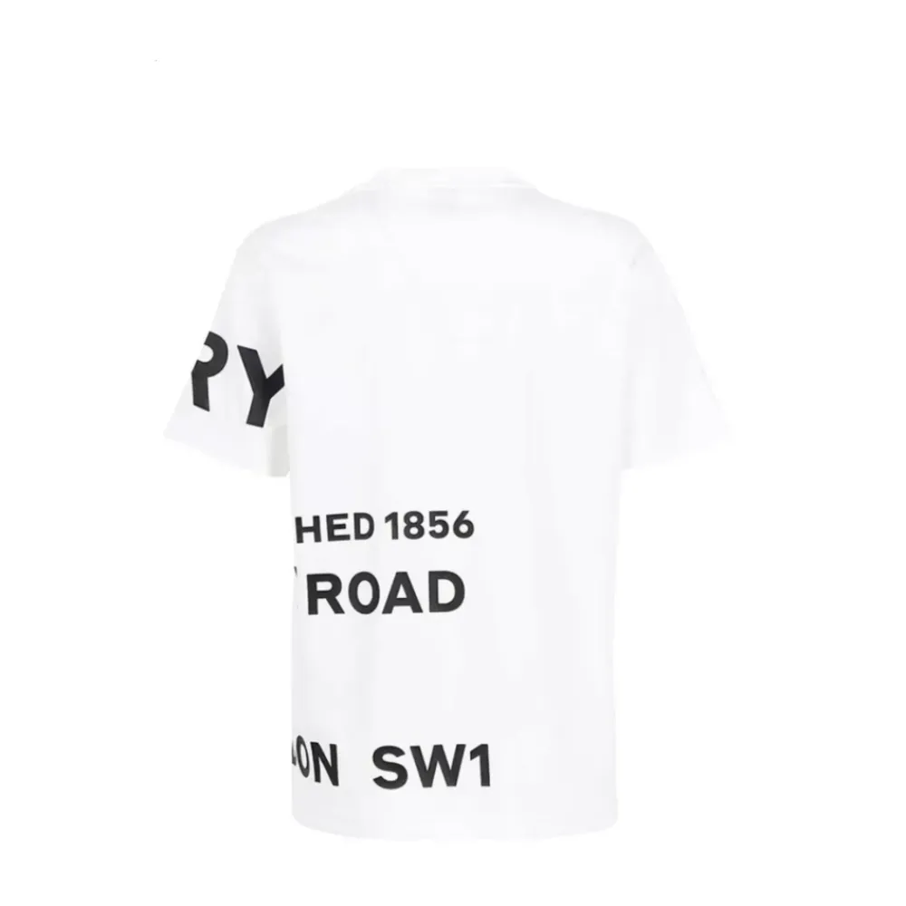 T-Shirts<Burberry T-shirt Oversize Logo Relief Hvid