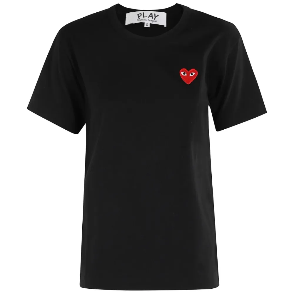 T-Shirts^Comme des Garçons Play T-Shirt Red Emblem Sort