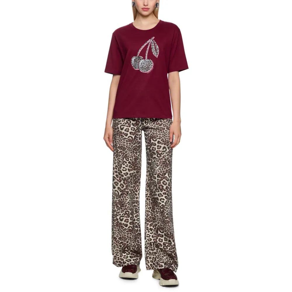 T-Shirts<Marc Cain T-Shirt "Rethink Together" Rød