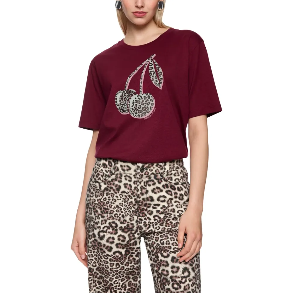 T-Shirts<Marc Cain T-Shirt "Rethink Together" Rød