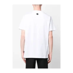 T-Shirts^Philipp Plein T-shirt Rund Hals SS med Krystaller Hvid
