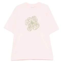 T-Shirts<Drole de Monsieur T-Shirt Slogan Hibiscus Pink