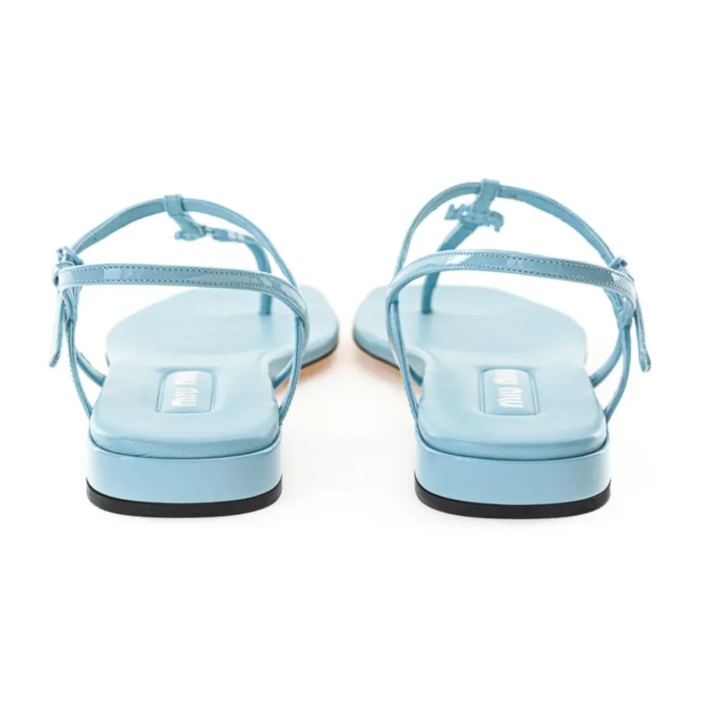 Sandaler<Miu Miu T-Style Flade Sandaler Blå