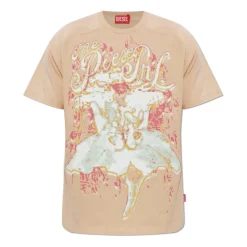 T-Shirts^Diesel T-TADDY T-Shirt Beige