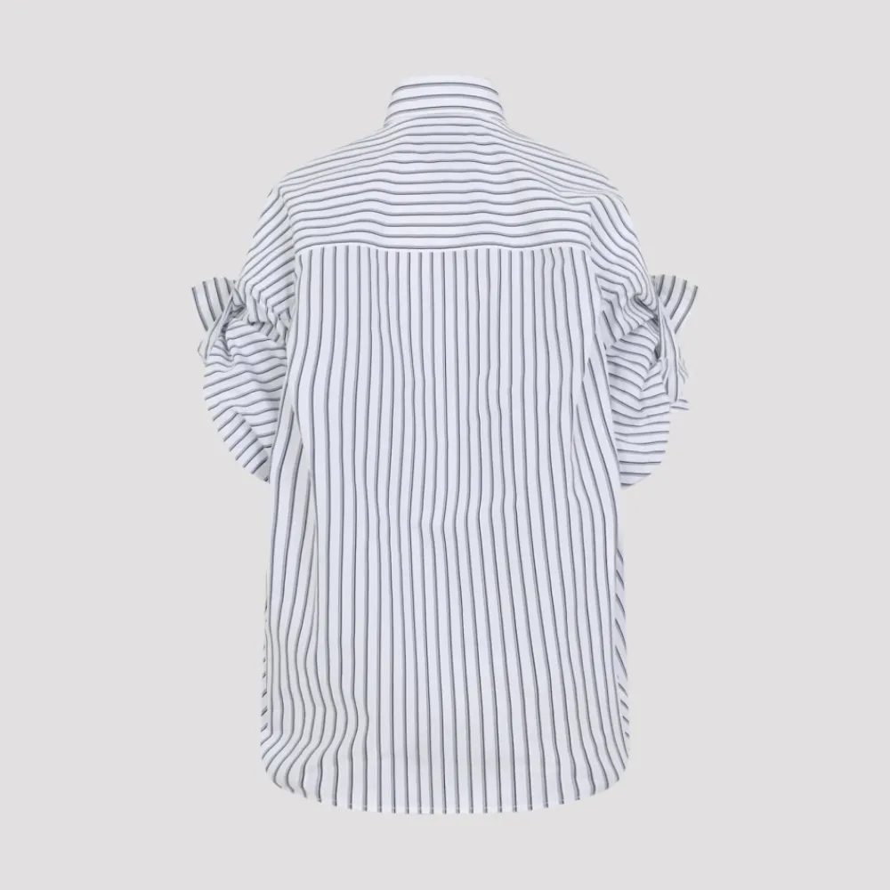 Bluser & Skjorter^Balenciaga Tucked Sleeve Shirt Hvid