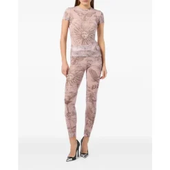 T-Shirts & Toppe^Philipp Plein Tulle Pure Fit T-Shirt Butterfly Tattoo Pink