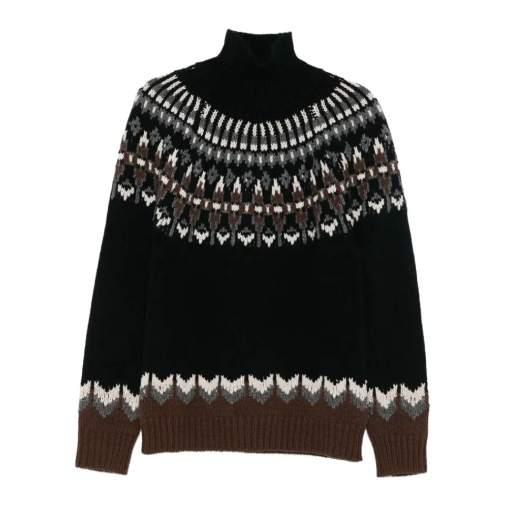 Strik<Dondup Turtle Neck Sweater i Dolcevita-stil Multifarvet