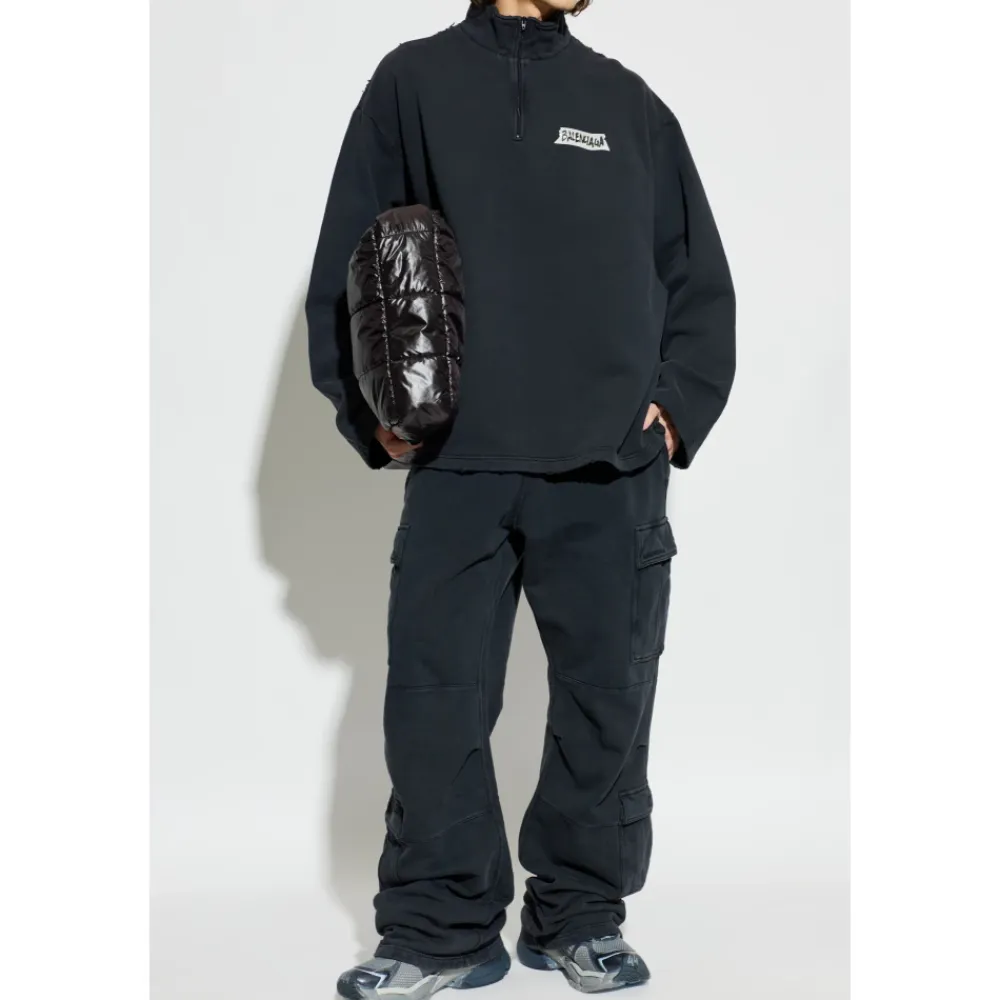 Trøjer^Balenciaga Turtleneck Sweatshirt Sort