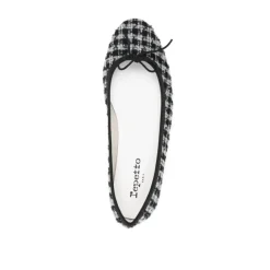 Ballerina Sko^Repetto Tweed Ballerina Ballet Flats Noir Sort