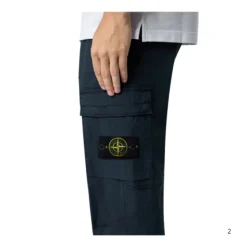 Bukser<Stone Island Twill Cargo Bukser Blå