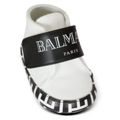Hjemmesko<Balmain Two-tone Træningssko med Vintage Logo Hvid