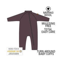 Bodystocking & Sæt^Mikk-Line Uld Babydragt - Huckleberry Lilla