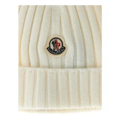 Huer & Kasketter^Moncler Uld Beanie Hvid