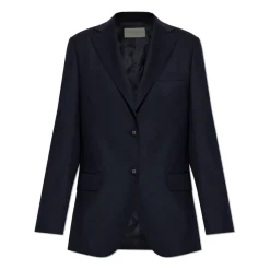 Jakker<Officine Générale Uld blazer Charlene Blå