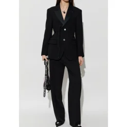 Jakker^Balenciaga Uld Blazer Med Enkel Slids Sort