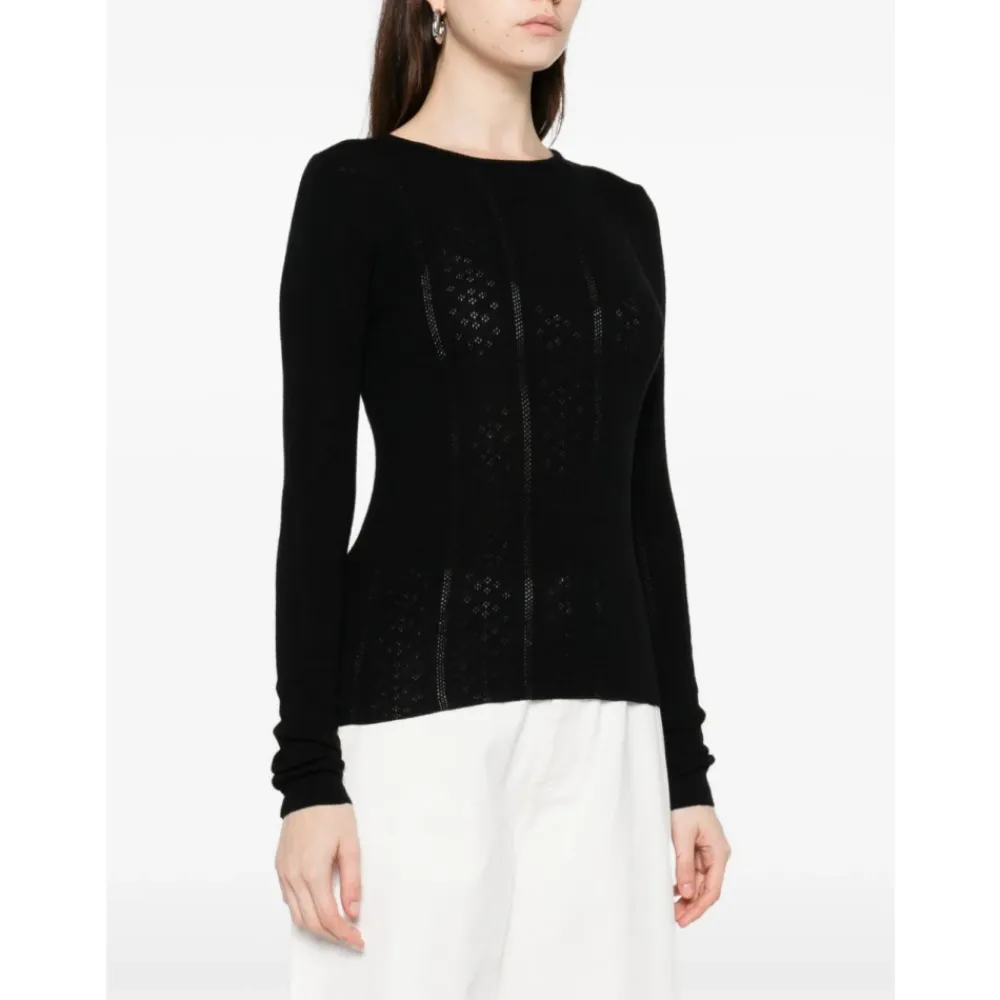 Striktrøjer & Sweatere<Birgitte Herskind Uld Crewneck Sweater Sort