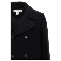 Frakker<Comme des Garçons Uld Dobbeltradet Frakke Blå